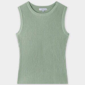 Vaara Sleeveless Ribbed Crew Tank Seafoam Green XS